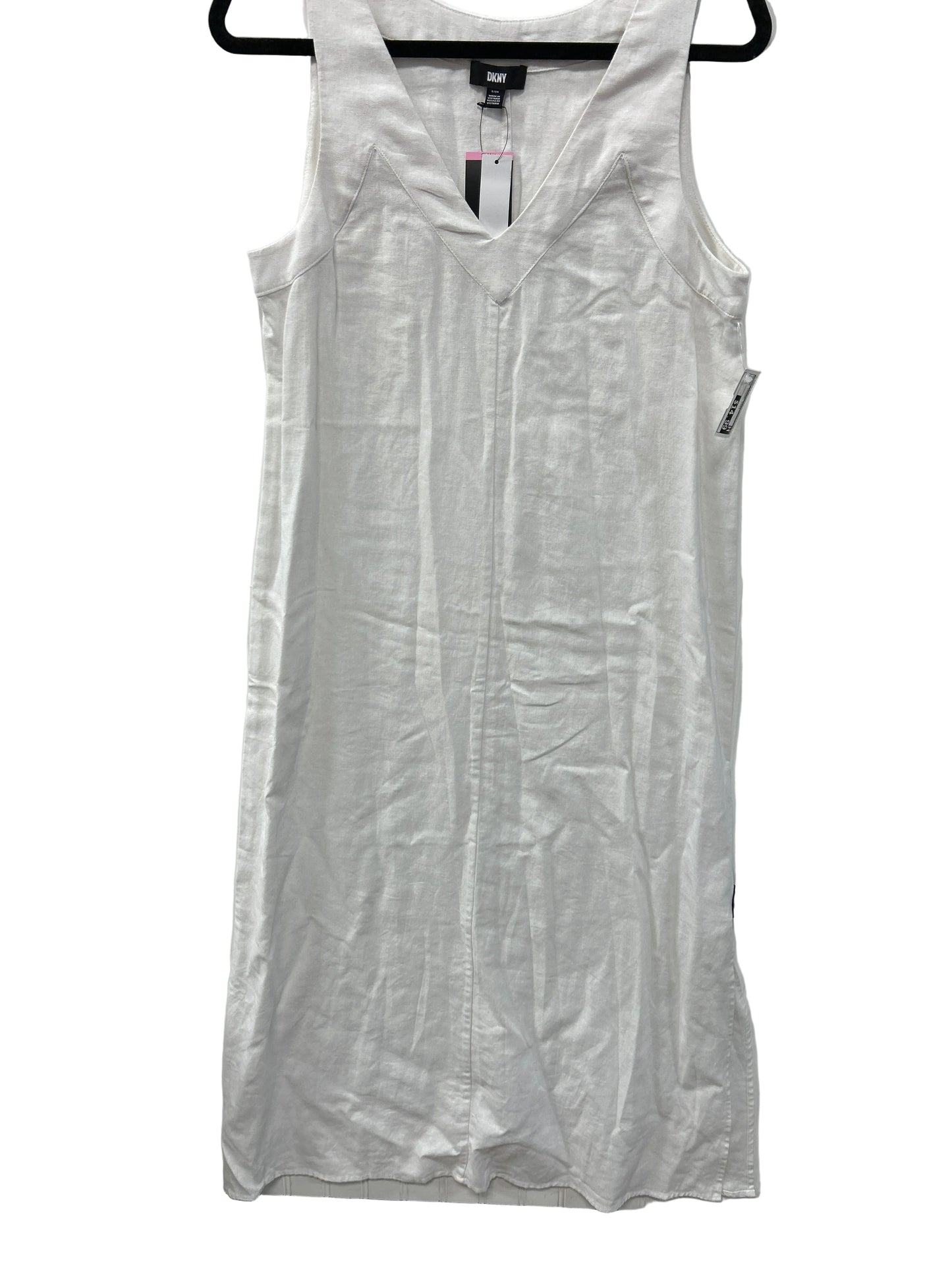 Dress Casual Midi By Dkny In Cream, Size:S