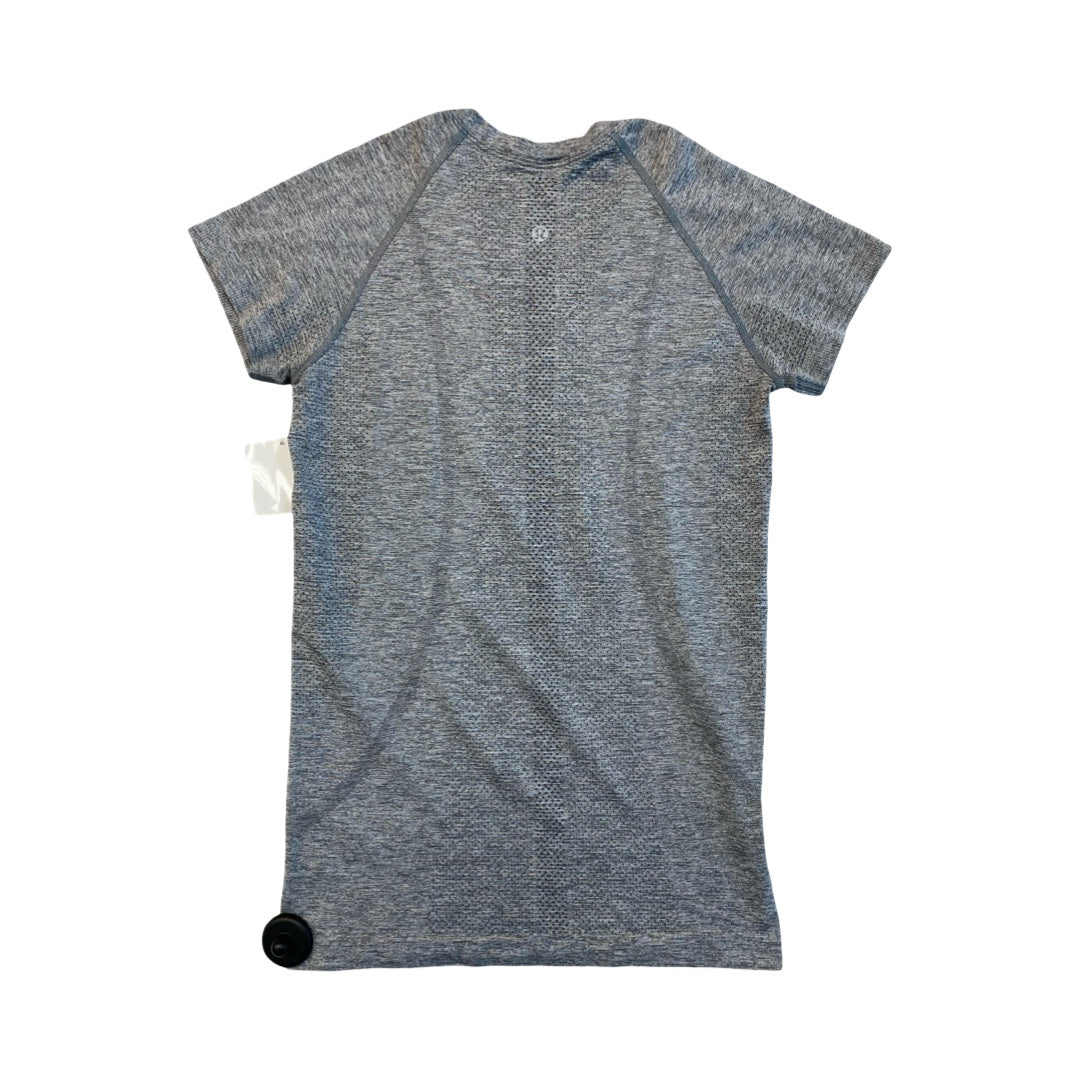 Athletic Top Ss By Lululemon In Grey, Size:6