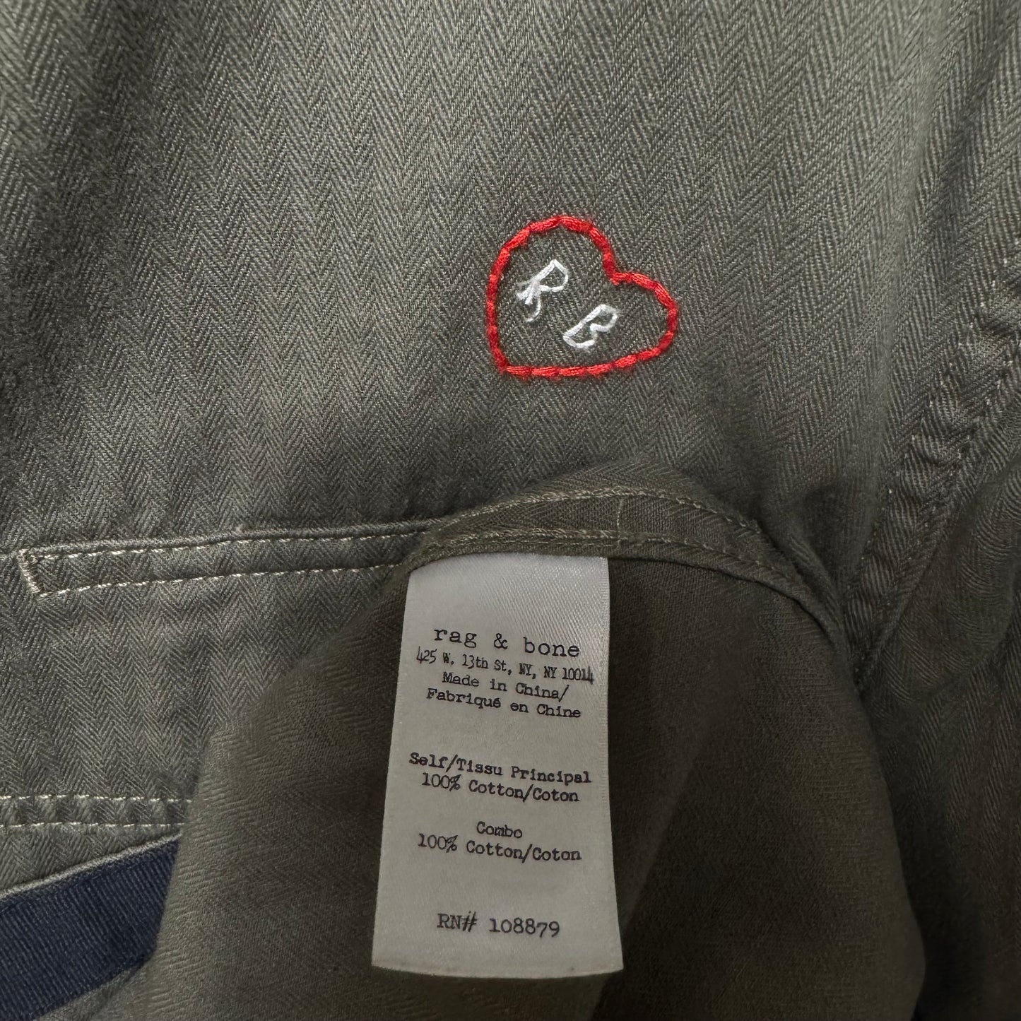 Jacket Shirt By Rag & Bones Jeans In Green, Size: S