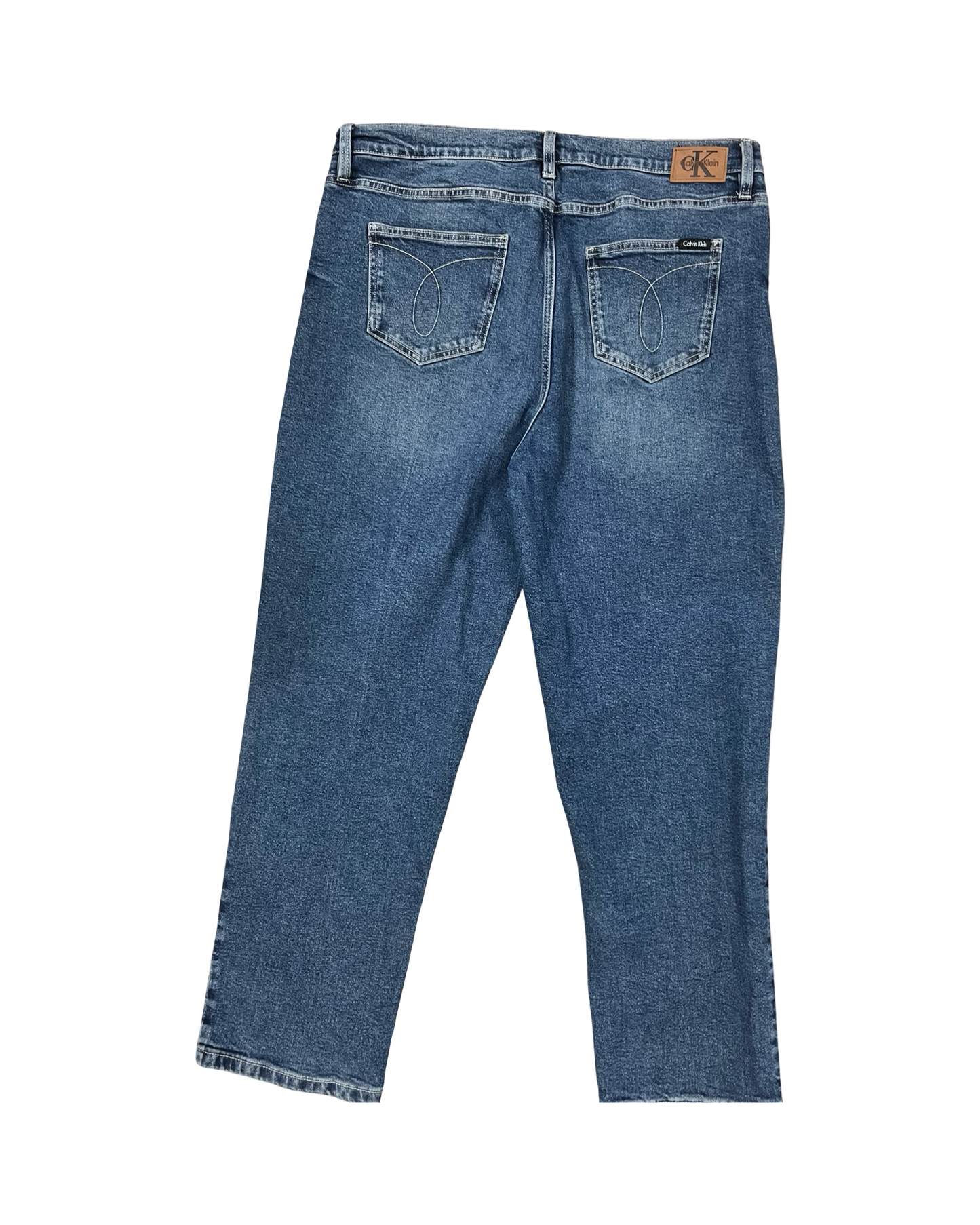 Jeans Boot Cut By Calvin Klein In Blue Denim, Size:16