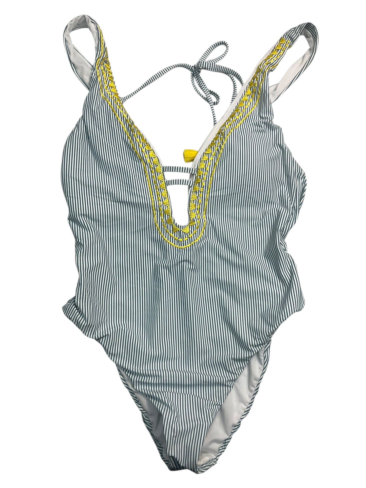 Swimsuit By Lucky Brand In Striped Pattern, Size: S