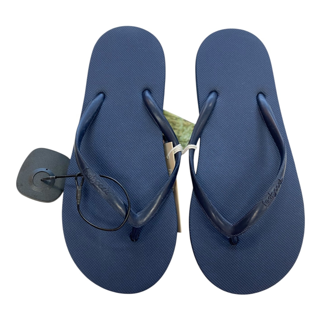 Sandals Flip Flops By Clothes Mentor In Navy, Size:6