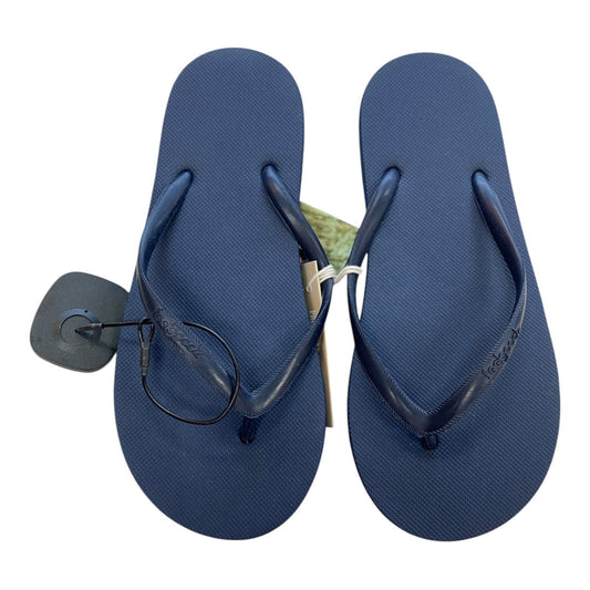 Sandals Flip Flops By Clothes Mentor In Navy, Size:6