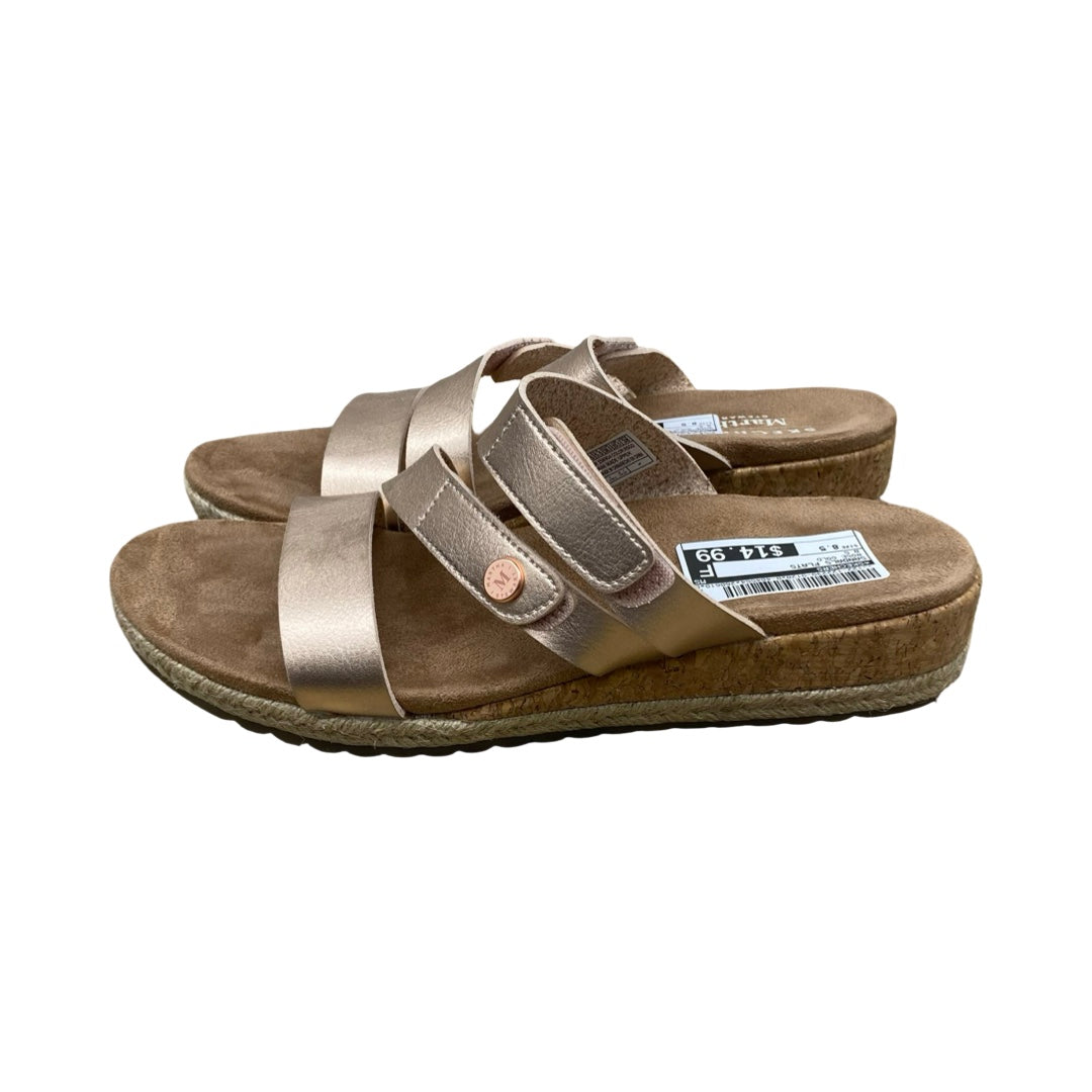 Sandals Flats By Skechers In Rose Gold, Size:8.5