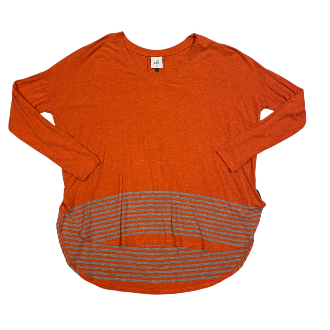 Top Long Sleeve By Cabi In Orange, Size: Xs