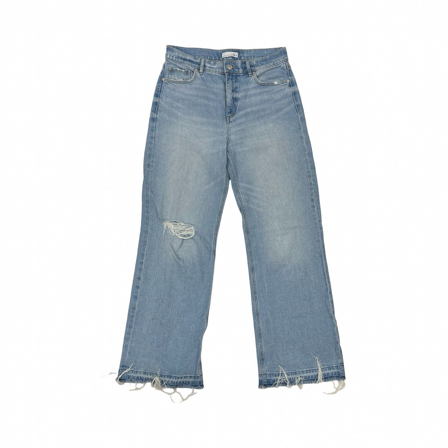 Jeans Wide Leg By Loft In Blue Denim, Size:6