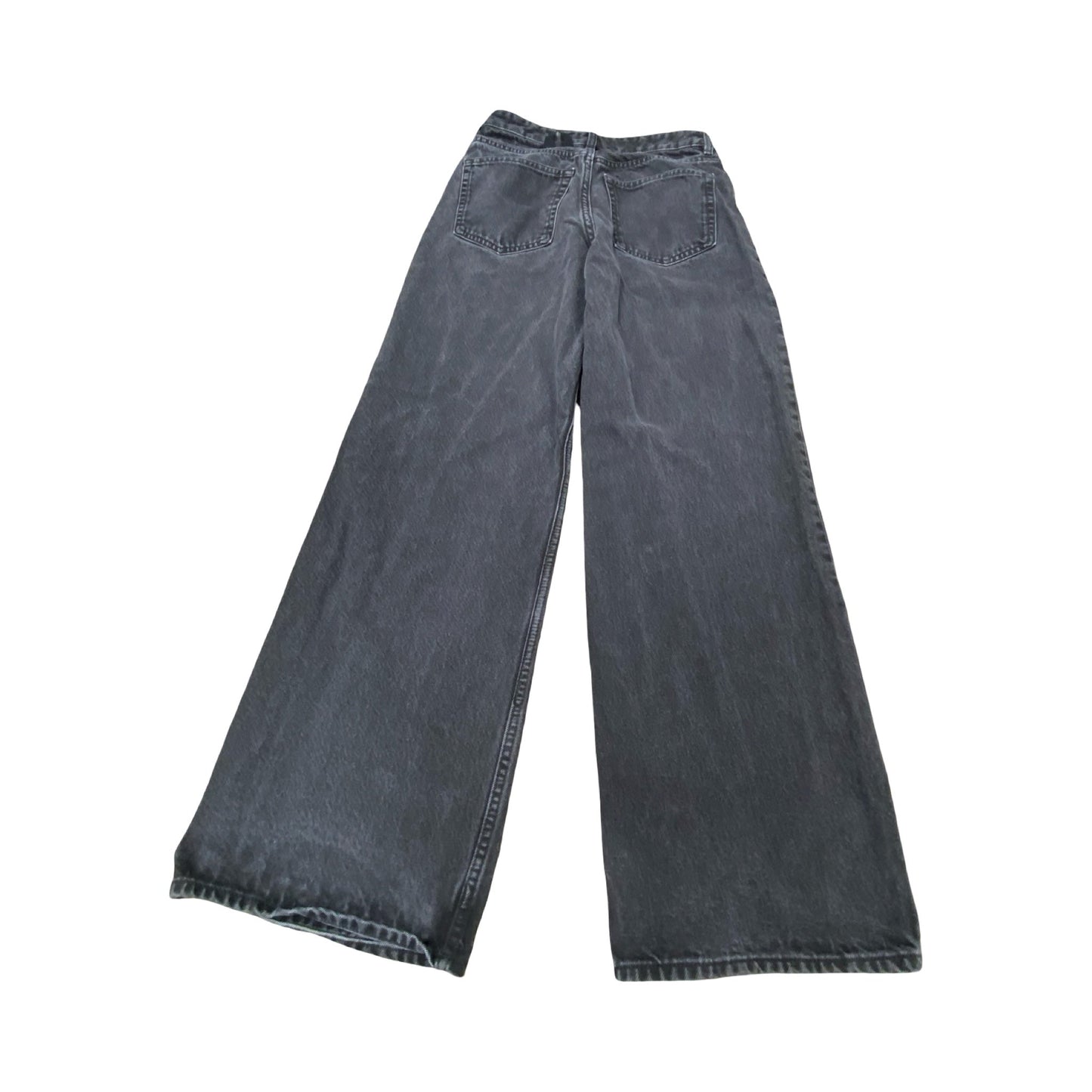 Jeans Straight By H&M In Black Denim, Size:4