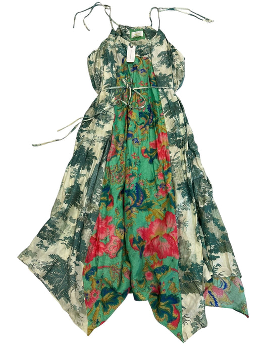 Dress Casual Maxi By Maeve In Green & Grey, Size:M