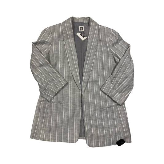 Blazer By Anne Klein In Grey & White, Size:M