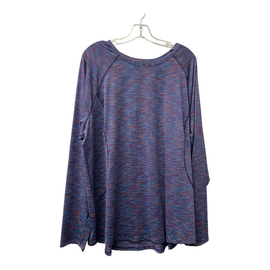 Athletic Top Ls Crewneck By Tek Gear In Purple, Size:3X