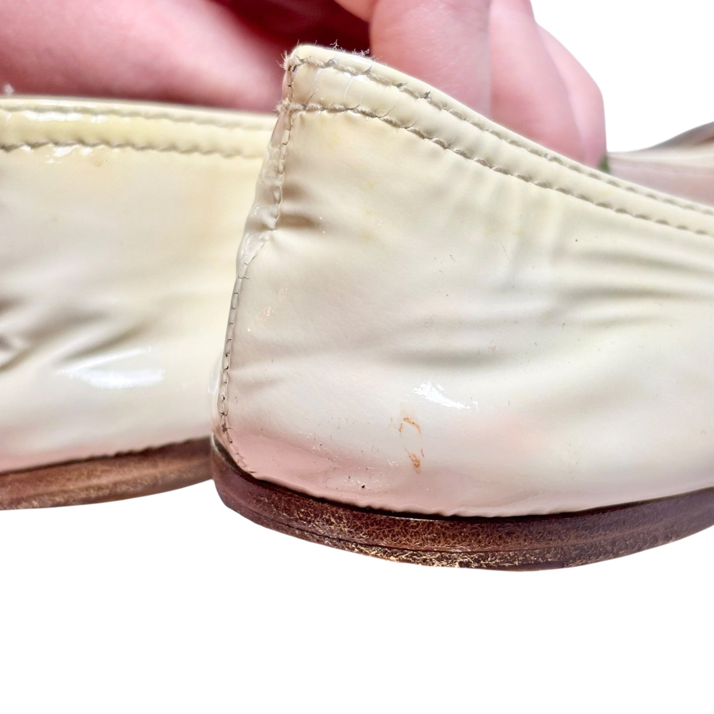 Shoes Luxury Designer By Prada In Cream, Size: 6