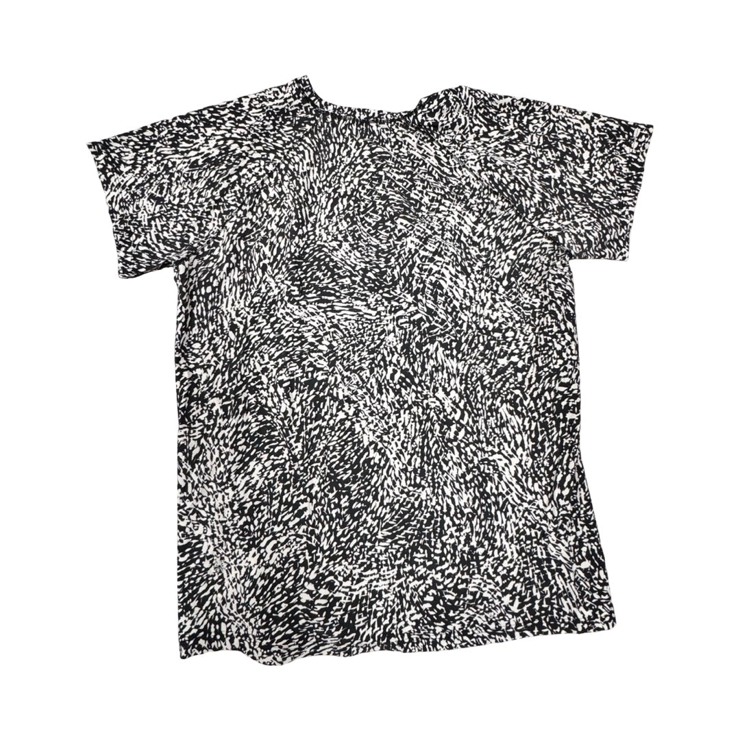 Athletic Top Ss By Athleta In Black & White, Size:S