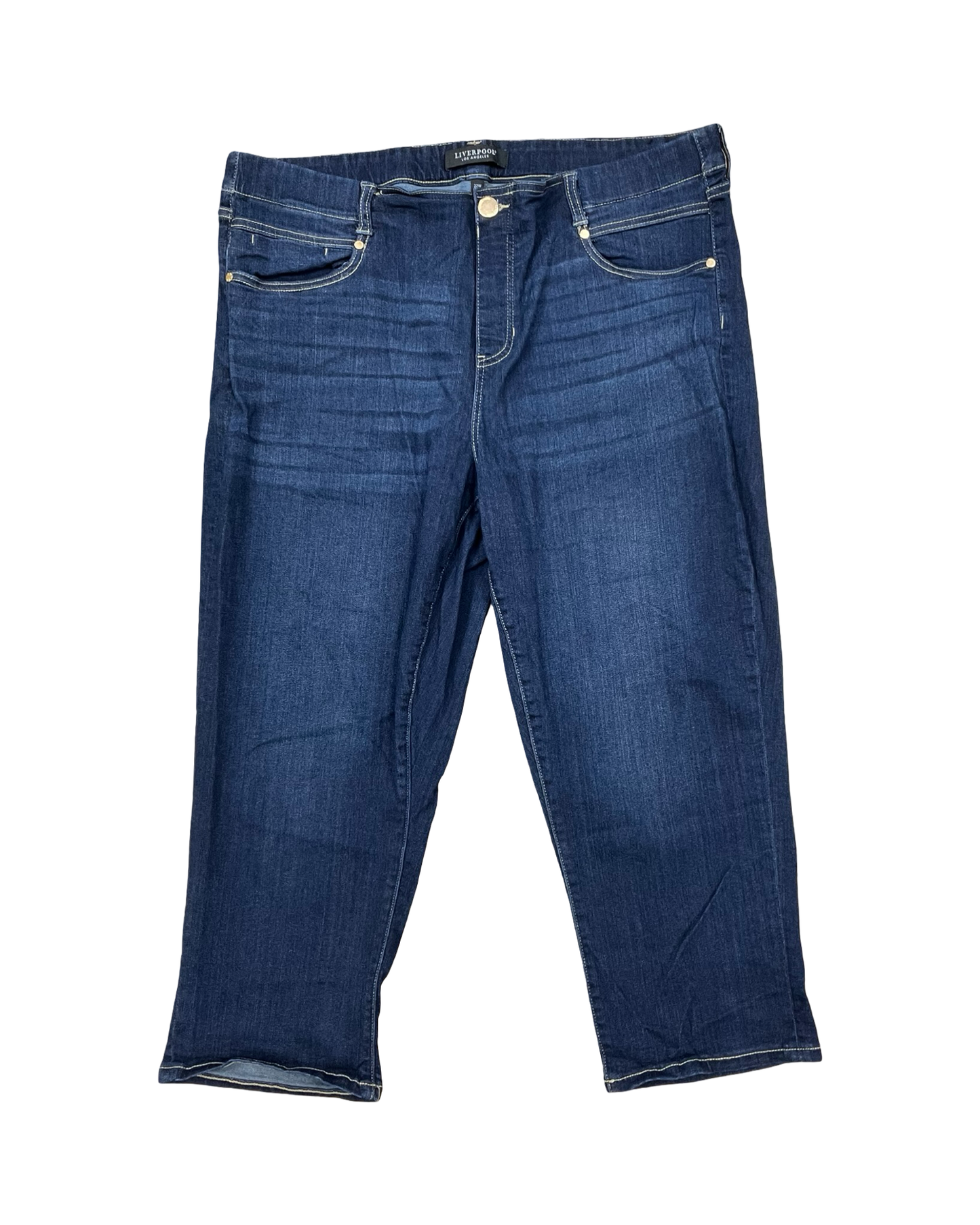 Jeans Jeggings By Liverpool In Blue Denim, Size:22