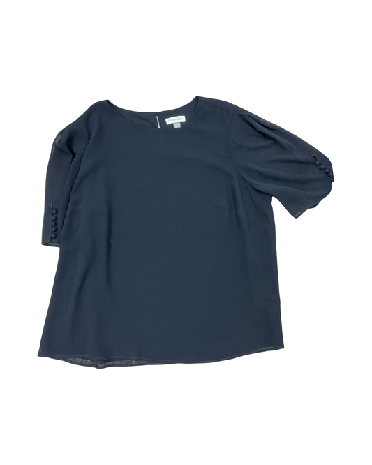 Top Ss By Calvin Klein In Black, Size:1X