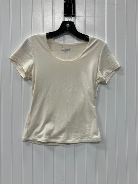 Top Ss By Tahari In Cream, Size:Xs