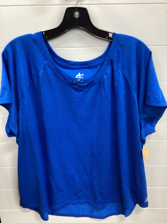 Athletic Top Ss By Clothes Mentor In Blue, Size:2X
