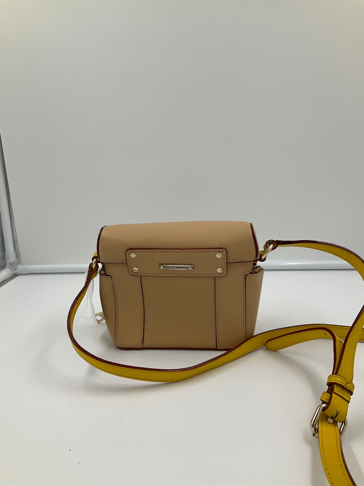 Crossbody Designer By Rebecca Minkoff In Beige, Size:Small