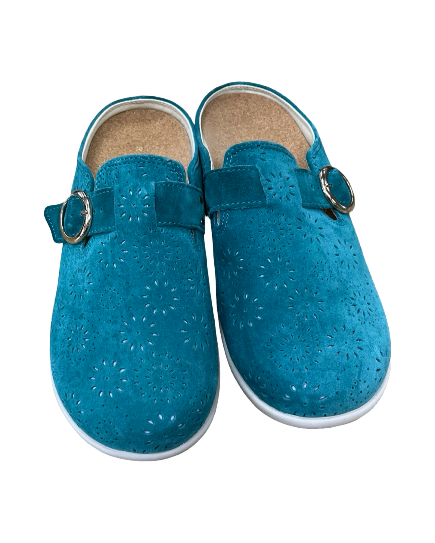Shoes Flats By Clothes Mentor In Teal, Size:8.5