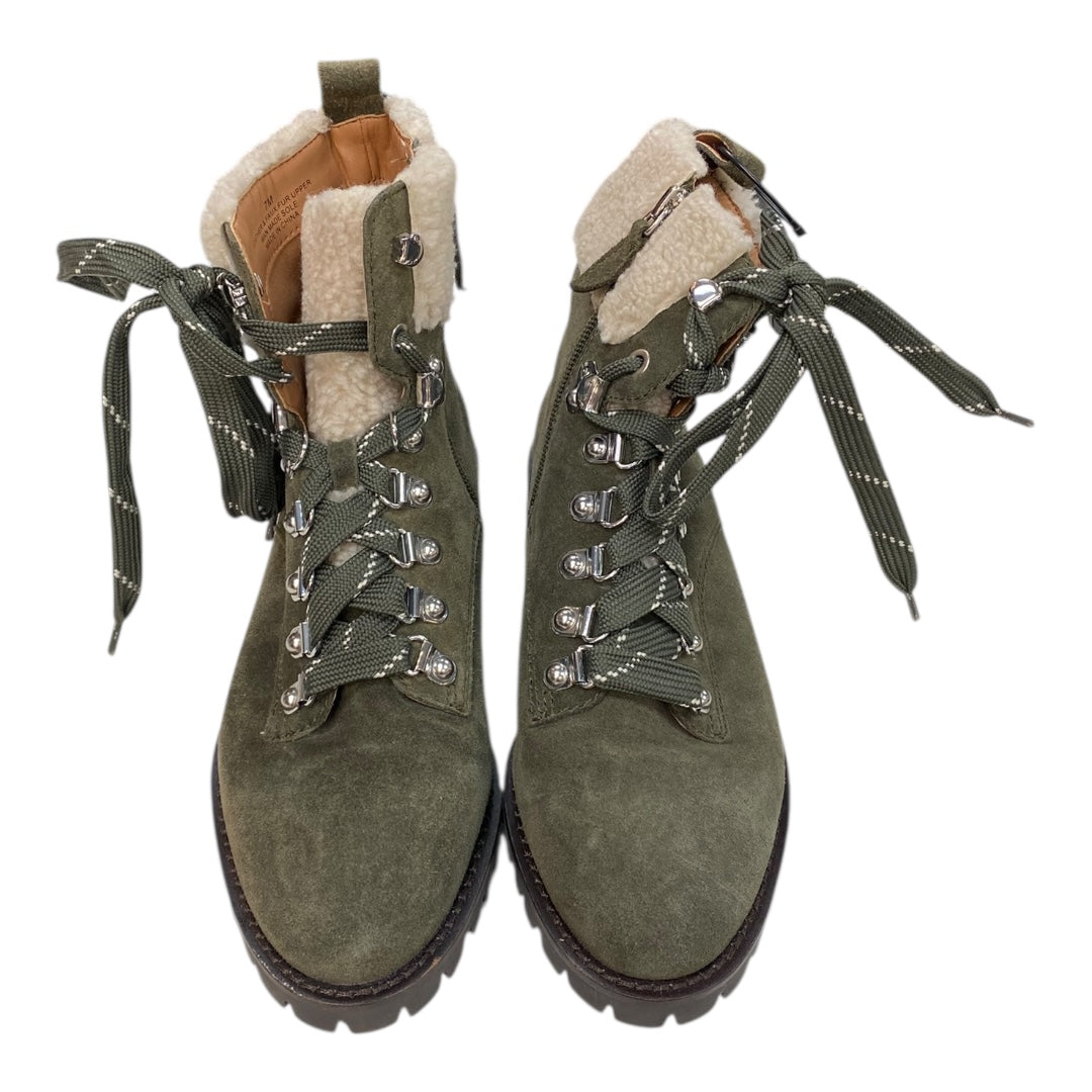 Boots Designer By Rebecca Minkoff In Green, Size:7