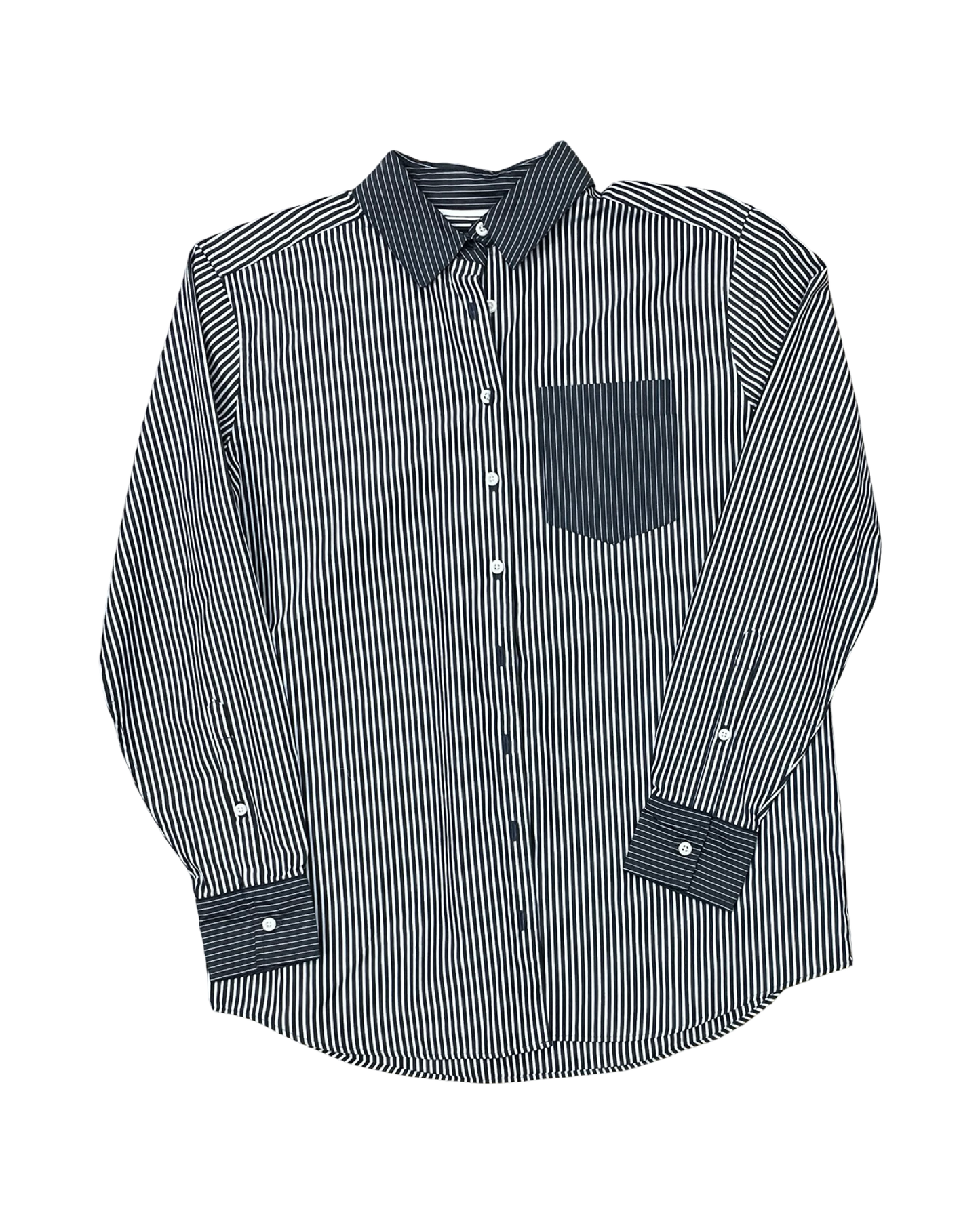 Blouse Ls By Brooks Brothers In Blue & White, Size:S
