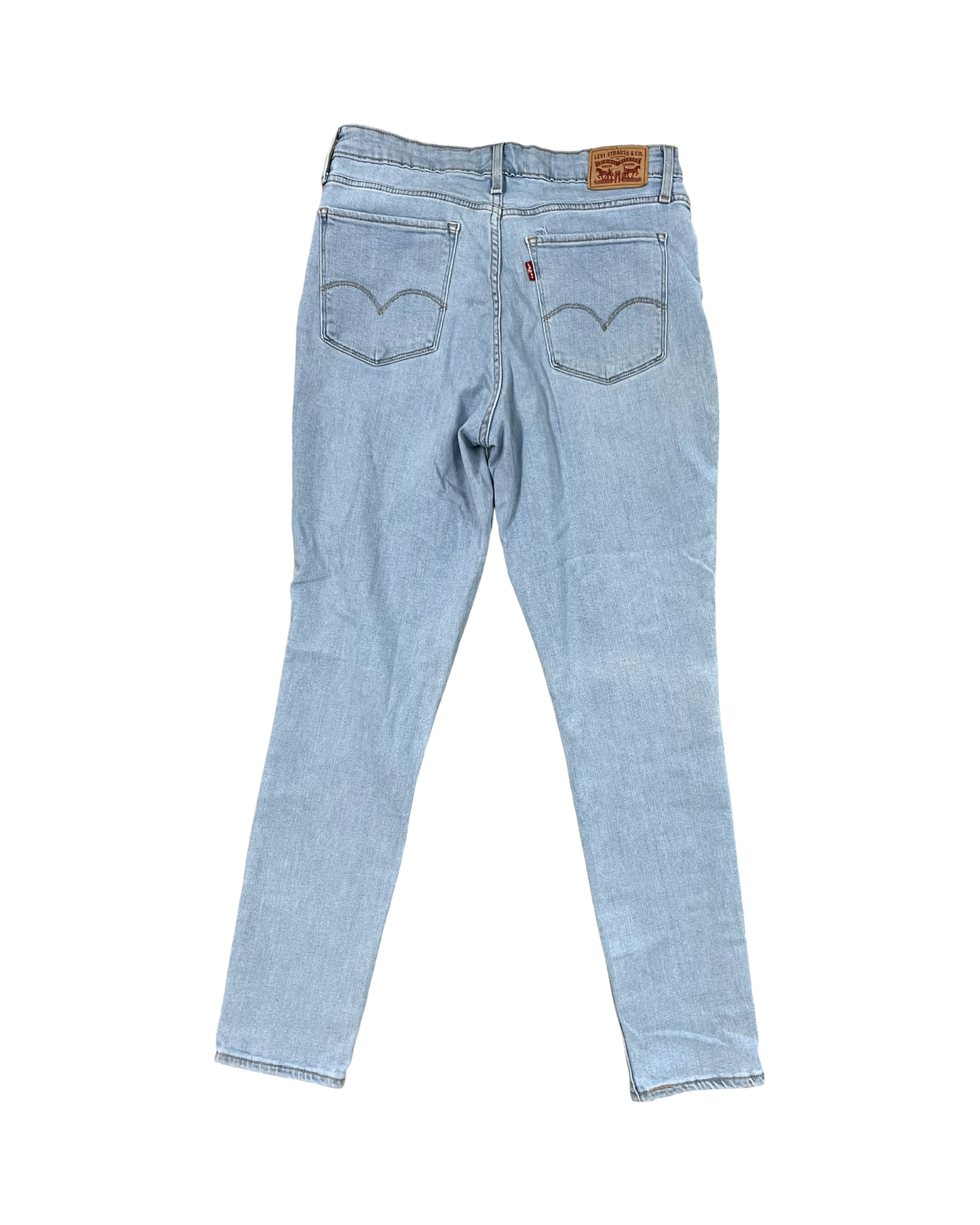 Jeans Skinny By Levis In Blue Denim, Size:12