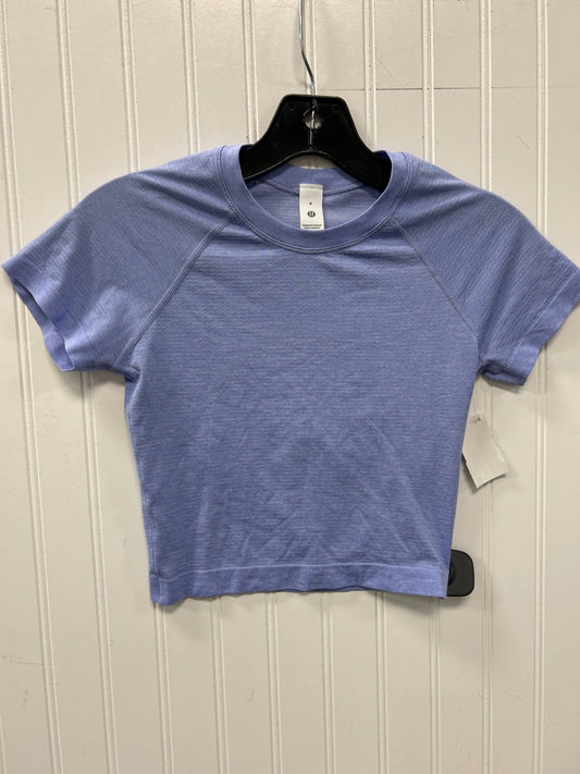 Athletic Top Ss By Lululemon In Purple, Size:4