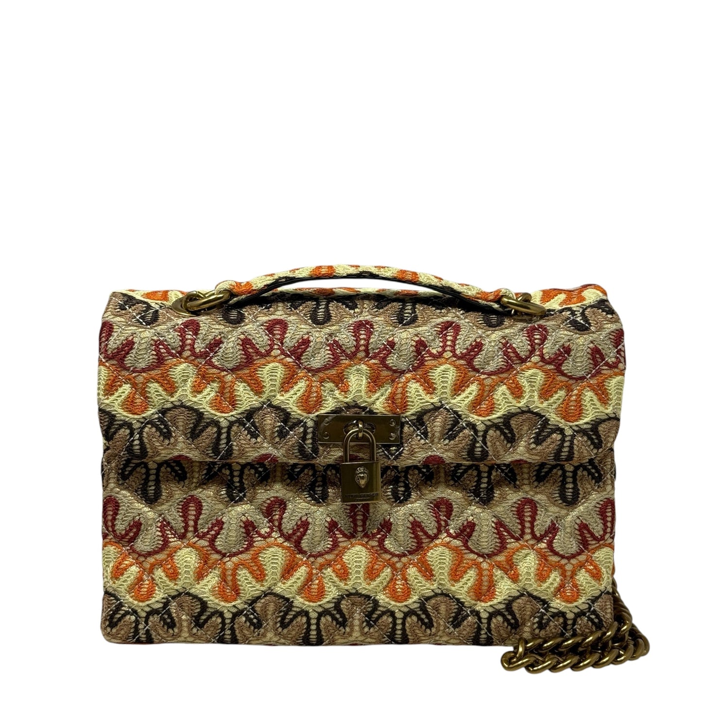 Brixton Embroidered Shoulder Bag Designer By Kurt Geiger, Size: Medium