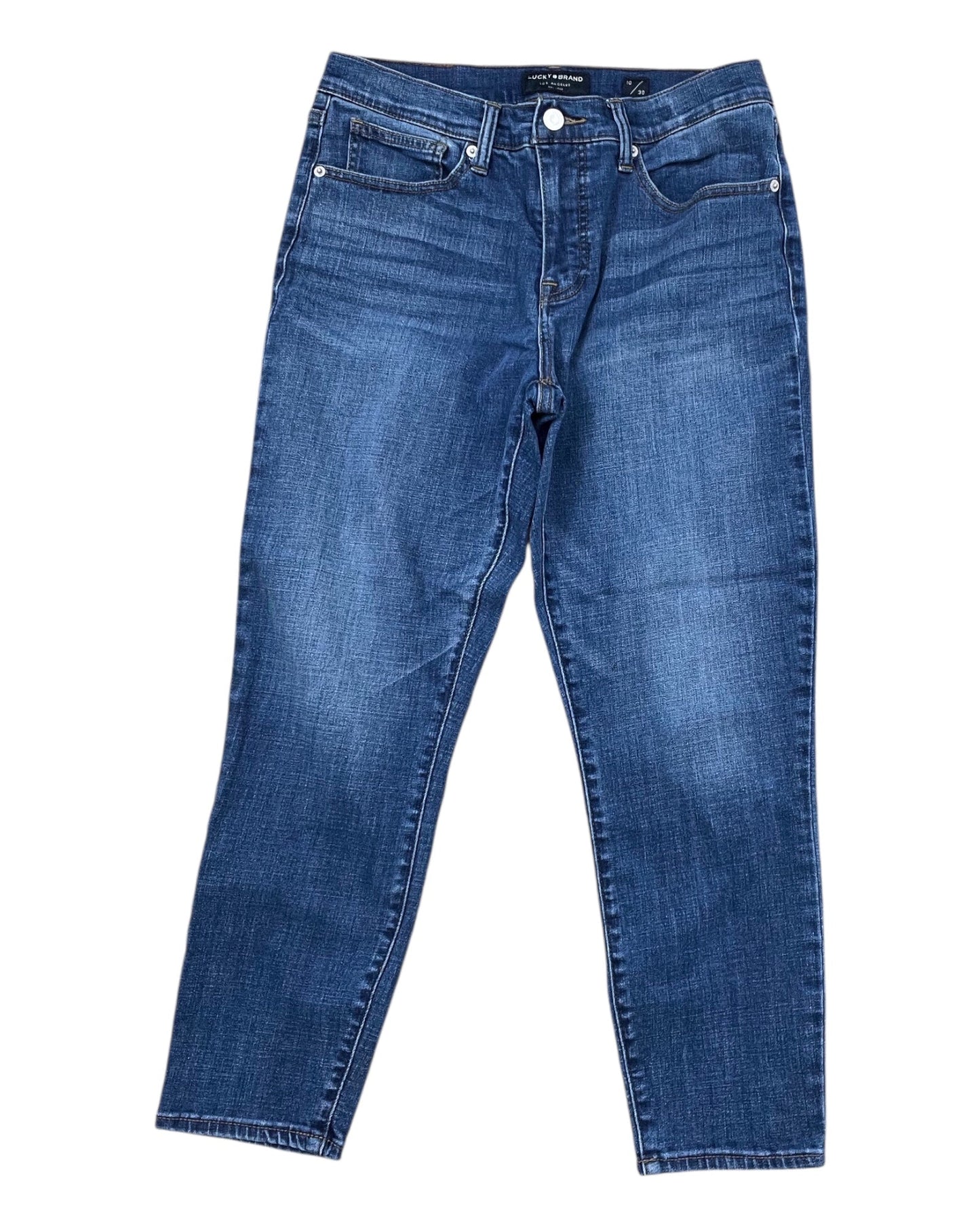 Jeans Skinny By Lucky Brand In Blue Denim, Size:10