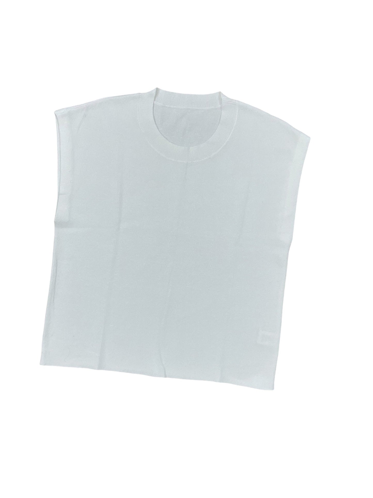 Sweater Ss By Clothes Mentor In White, Size:M