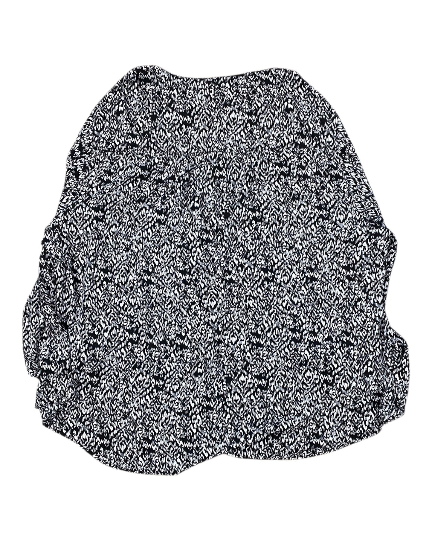 Top 3/4 Sleeve By Torrid In Black & White, Size:3X