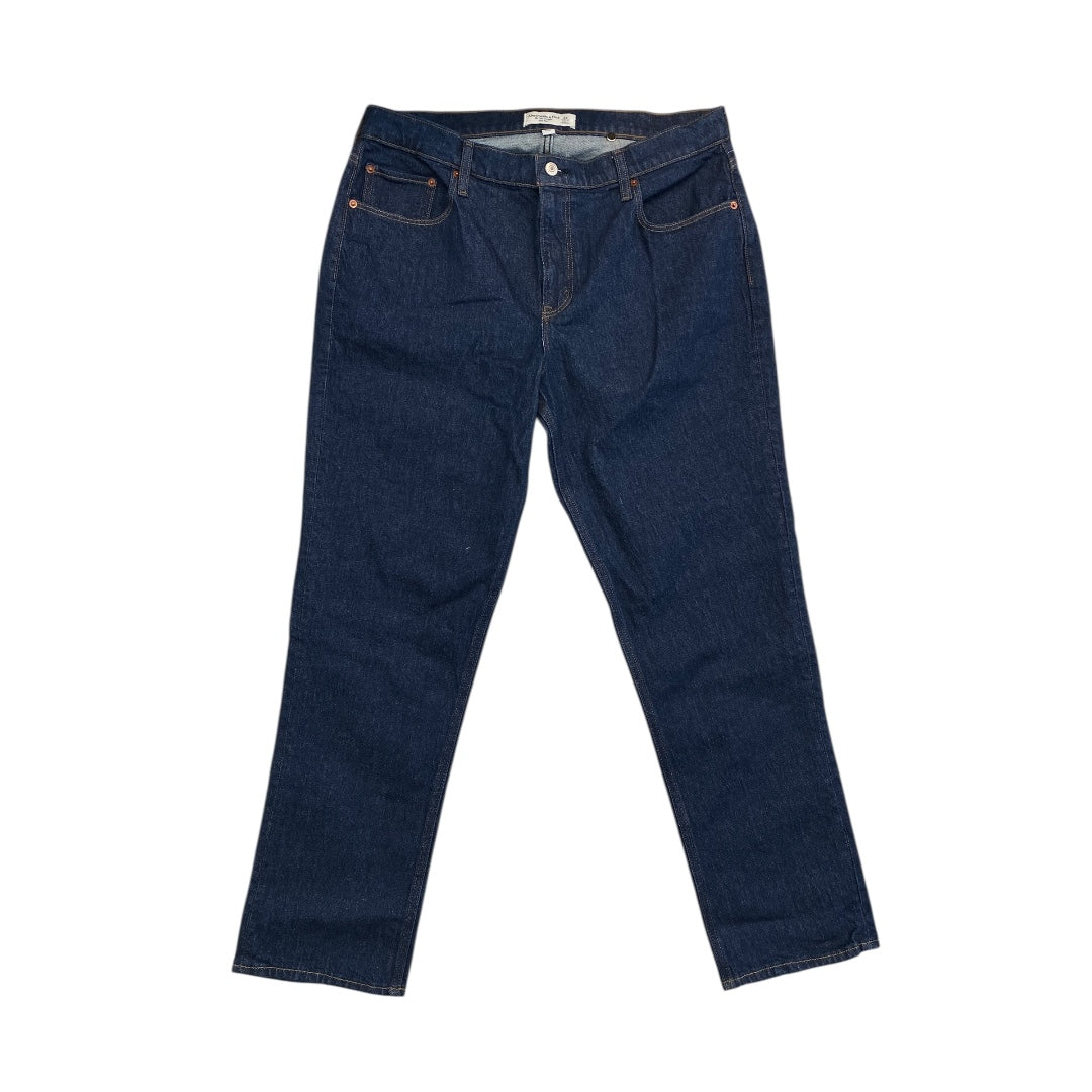 Jeans Straight By Abercrombie And Fitch In Blue Denim, Size:14