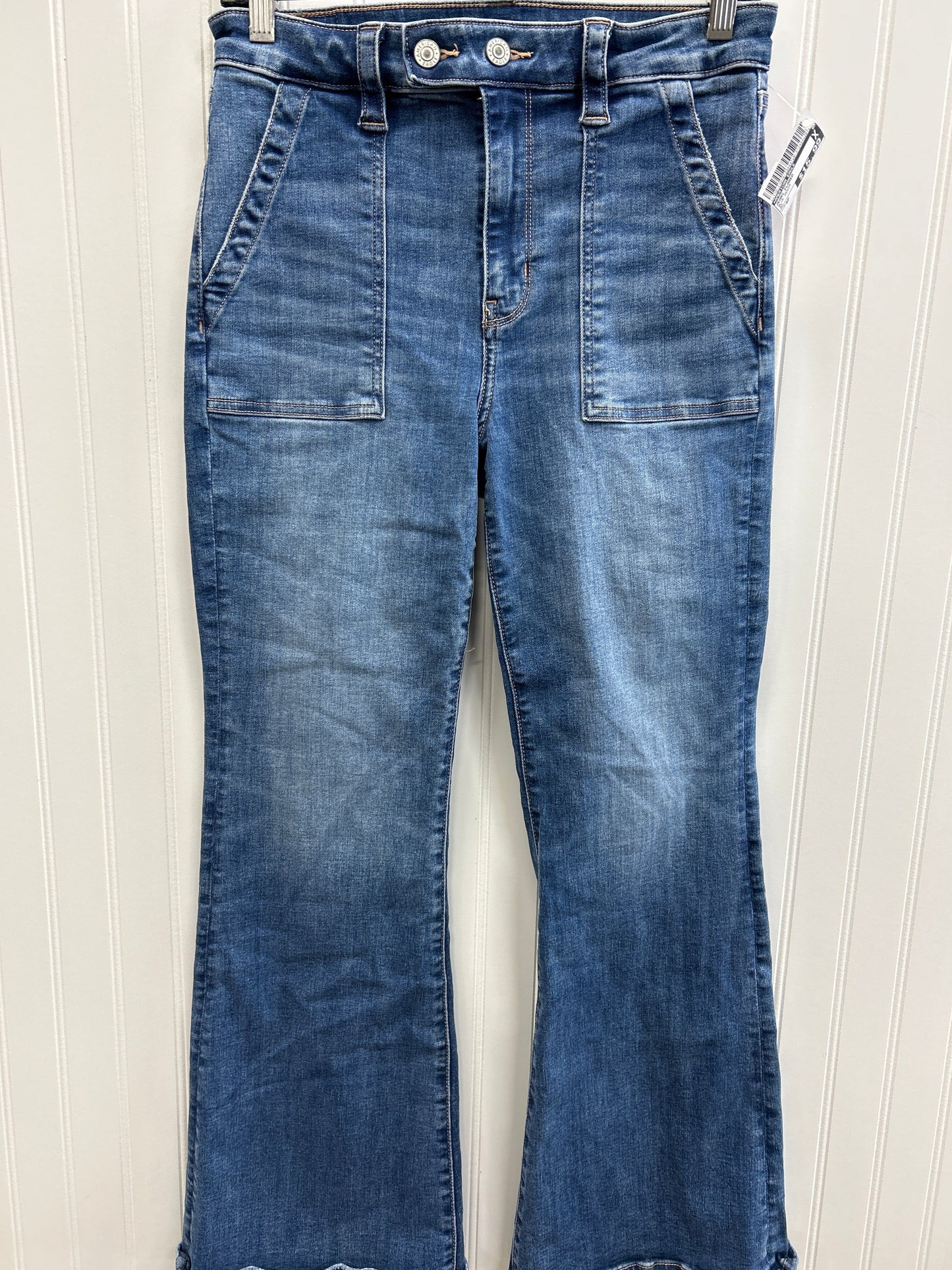 Jeans Flared By American Eagle In Blue Denim, Size:6P