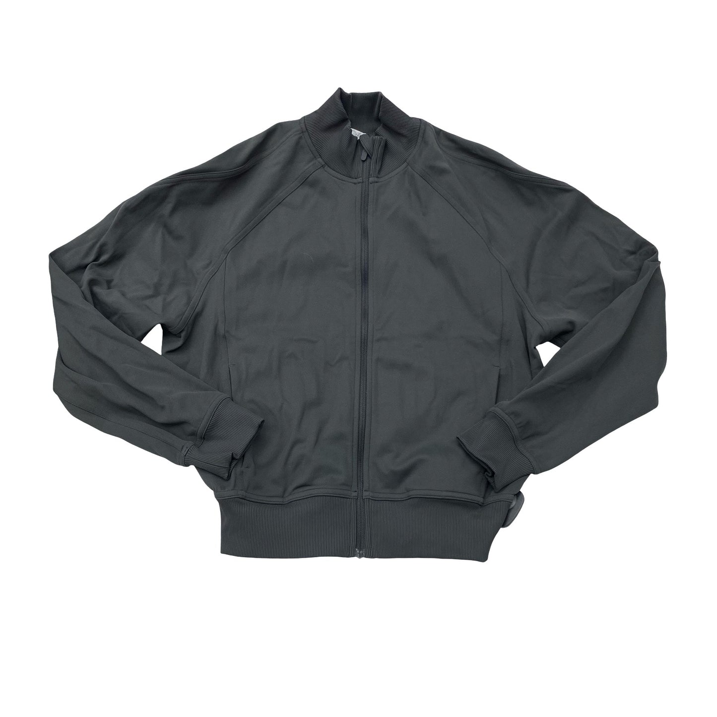 Athletic Jacket By Lululemon In Grey, Size:2