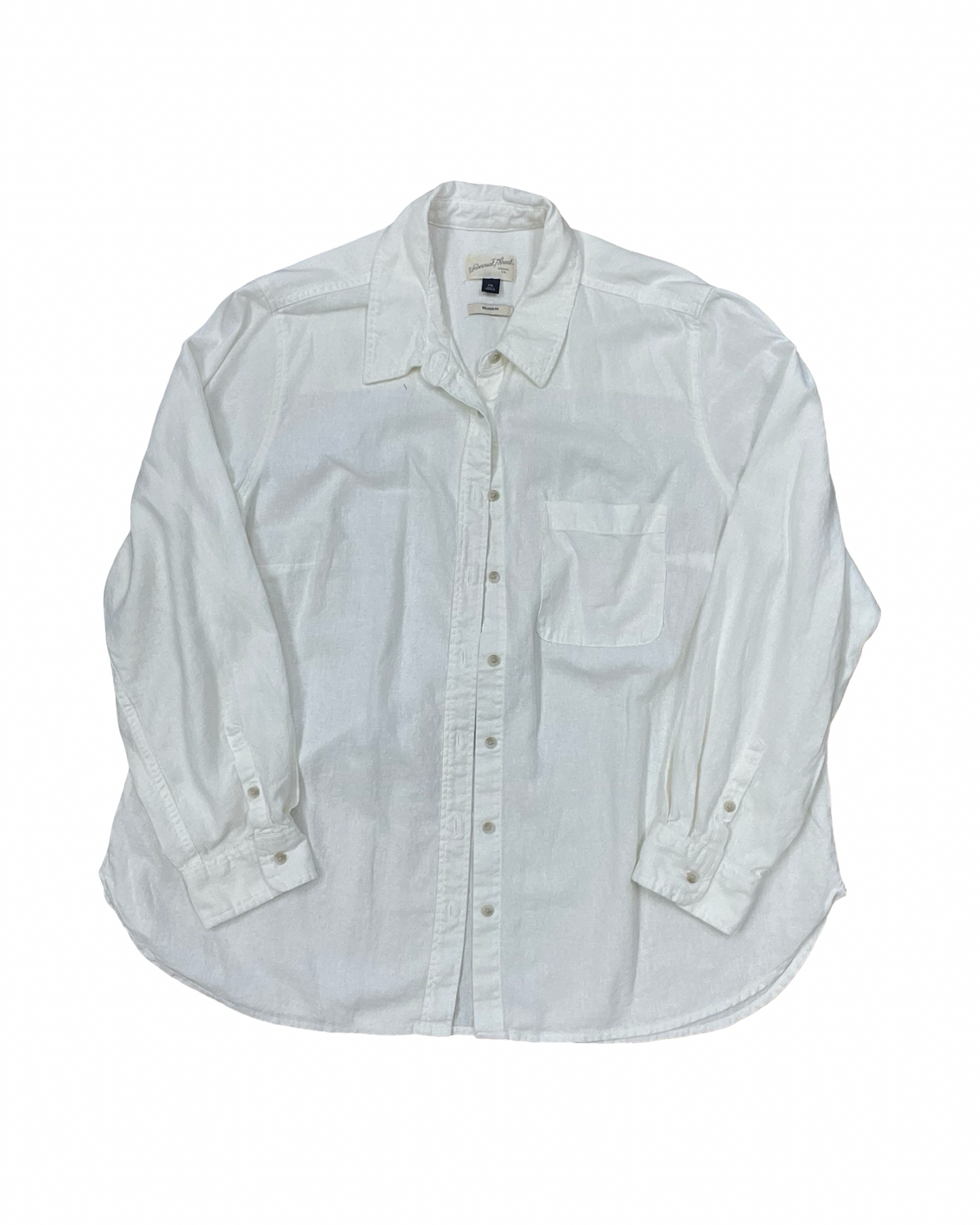 Blouse Ls By Universal Thread In White, Size:1X