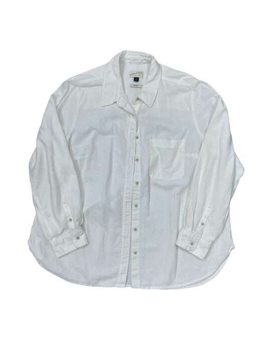 Blouse Ls By Universal Thread In White, Size:1X