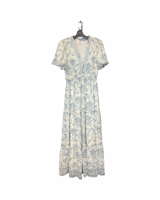 Dress Casual Maxi By Max Studio In Blue & White, Size:L