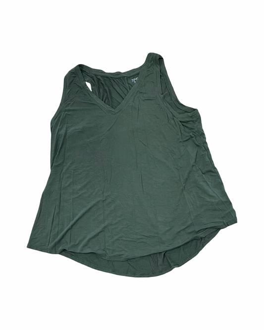 Top Sleeveless By Time And Tru In Green, Size:L