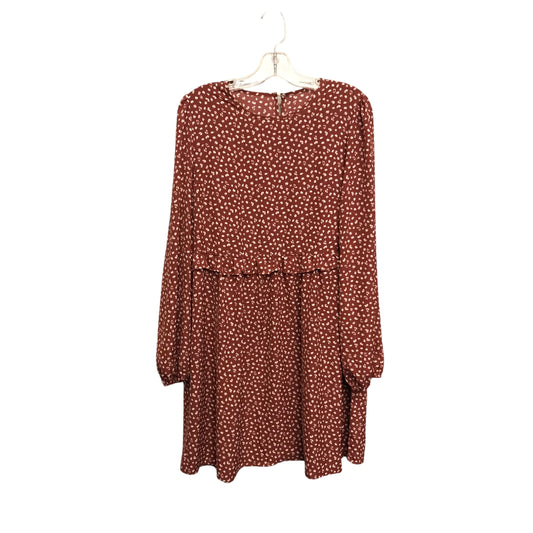 Dress Work By Shein In Brown & Cream, Size:M