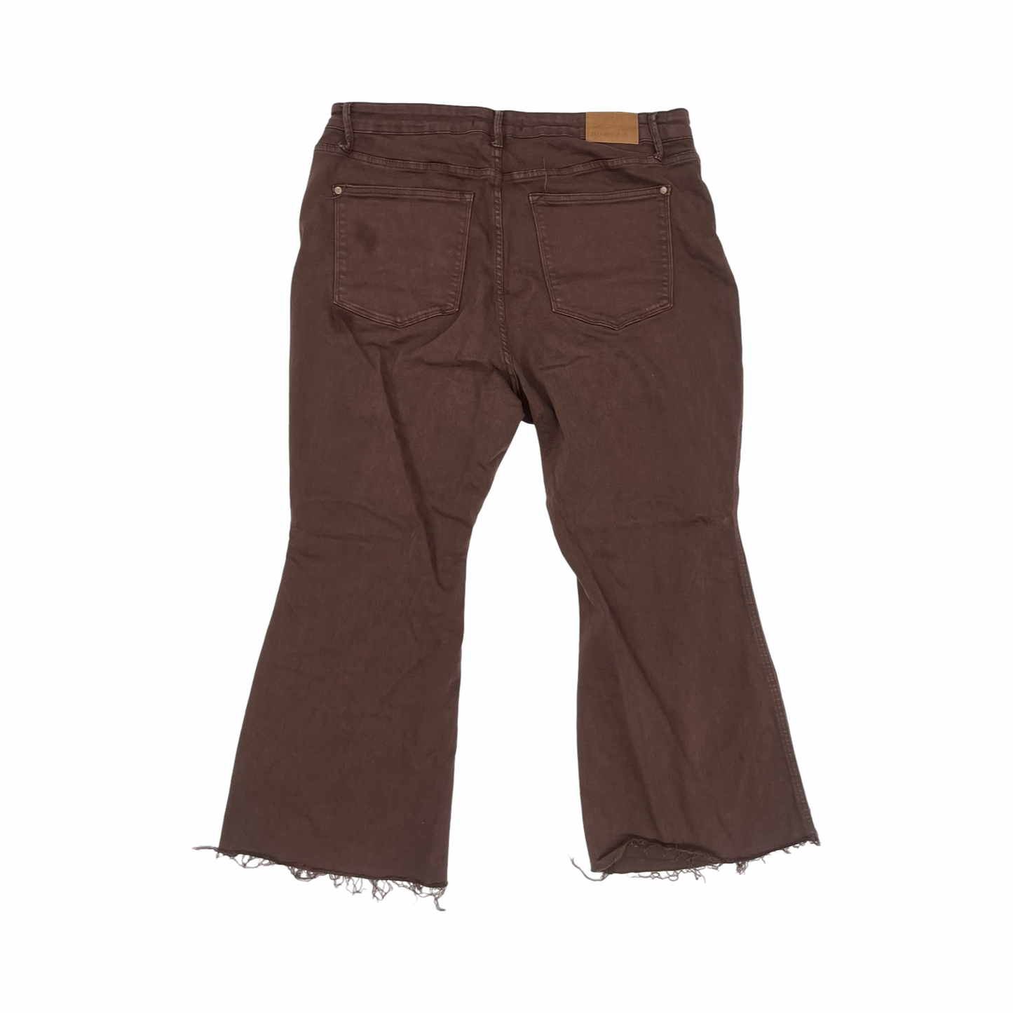 Jeans Flared By Judy Blue In Brown Denim, Size:20