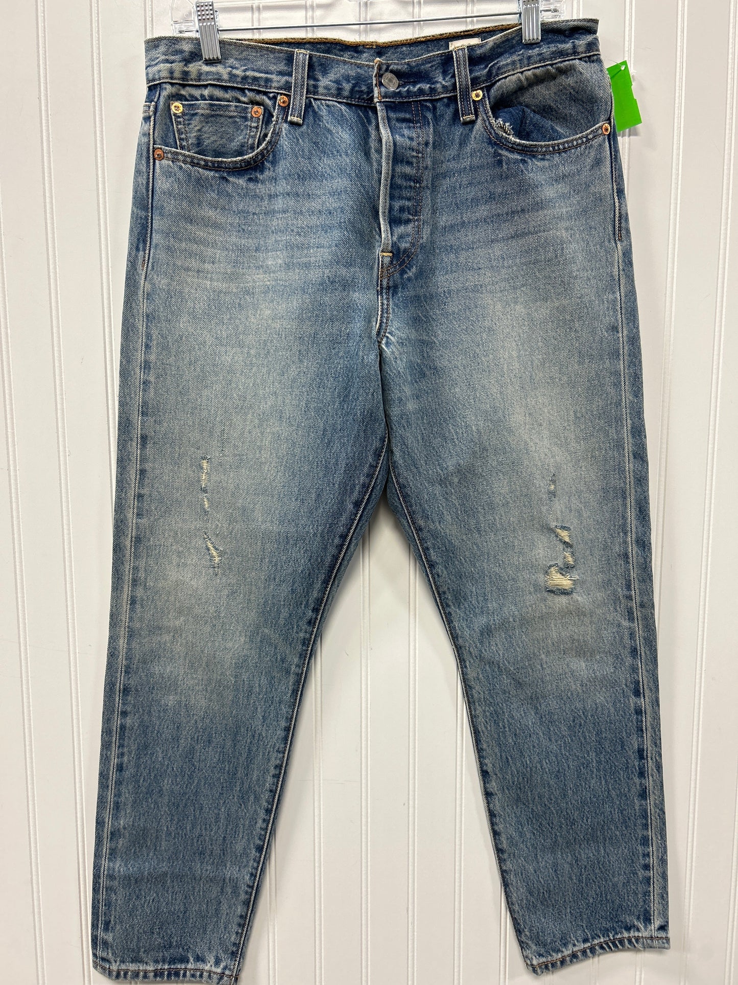 Jeans Boyfriend By Levis In Blue Denim, Size:12