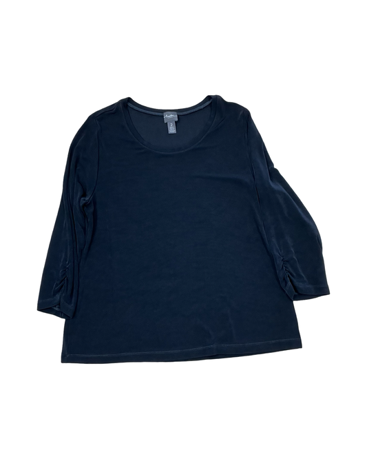 Top 3/4 Sleeve Basic By Chicos In Black, Size:L