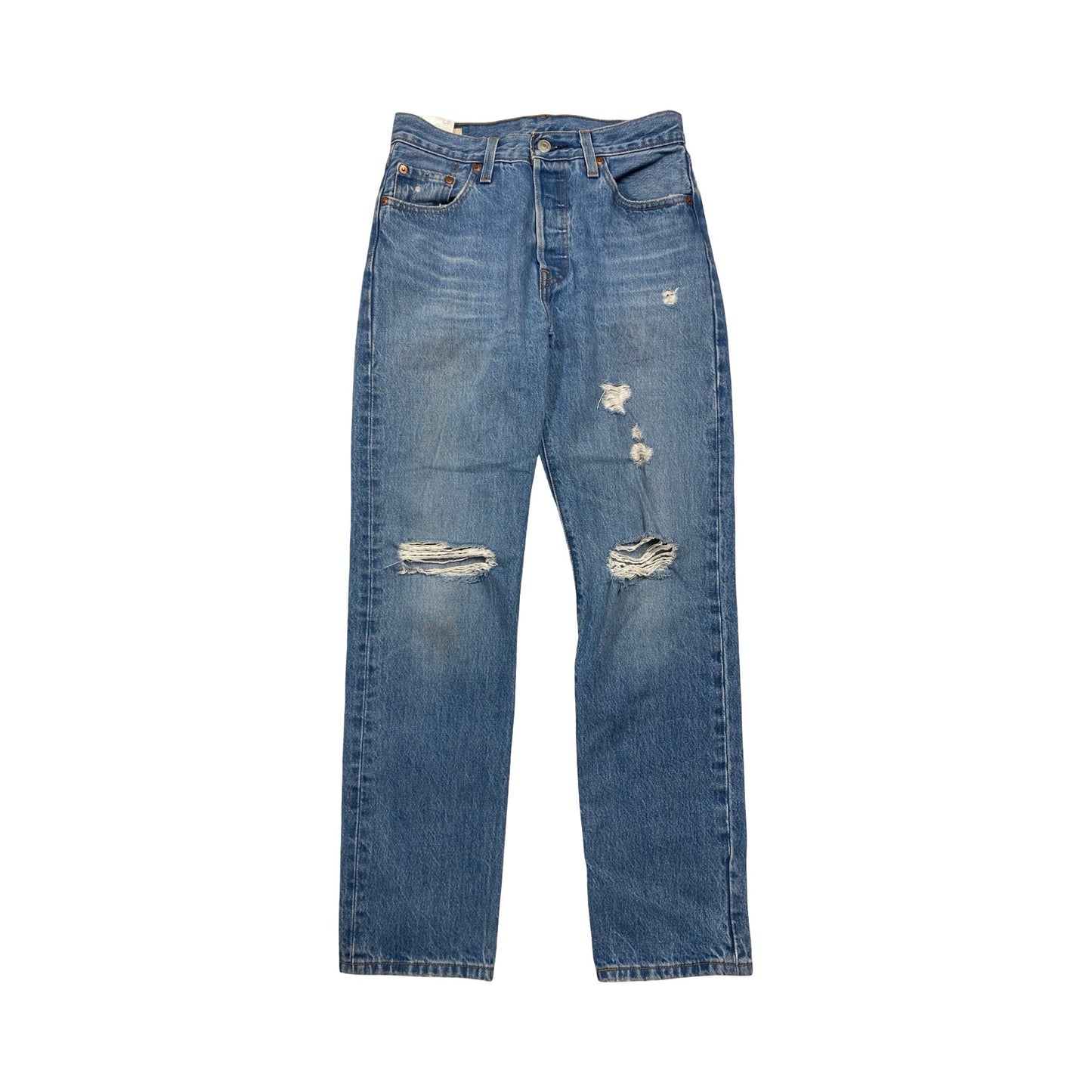 Jeans Straight By Levis In Blue Denim, Size:0