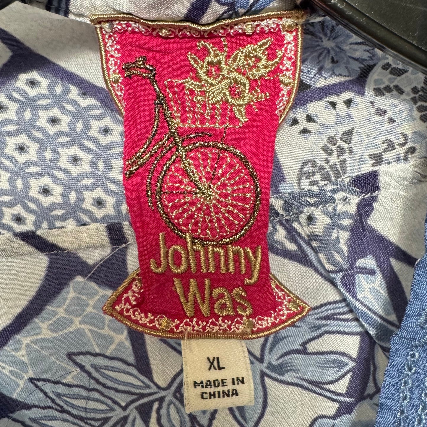 Moonlight Leena Tunic By Johnny Was In Blue & White, Size: XL