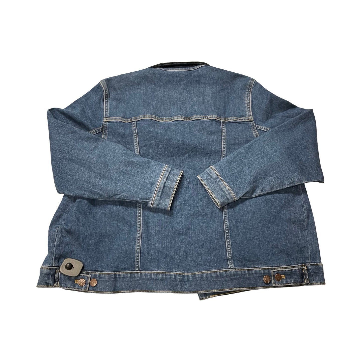 Jacket Denim By Lands End In Blue, Size:1X