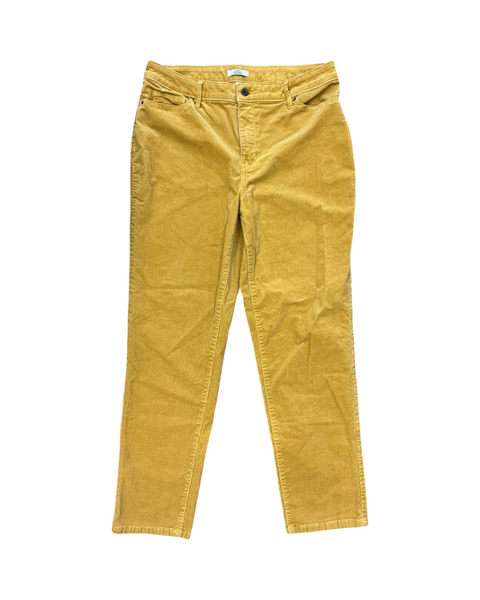 Pants Corduroy By Croft And Barrow In Yellow, Size:12