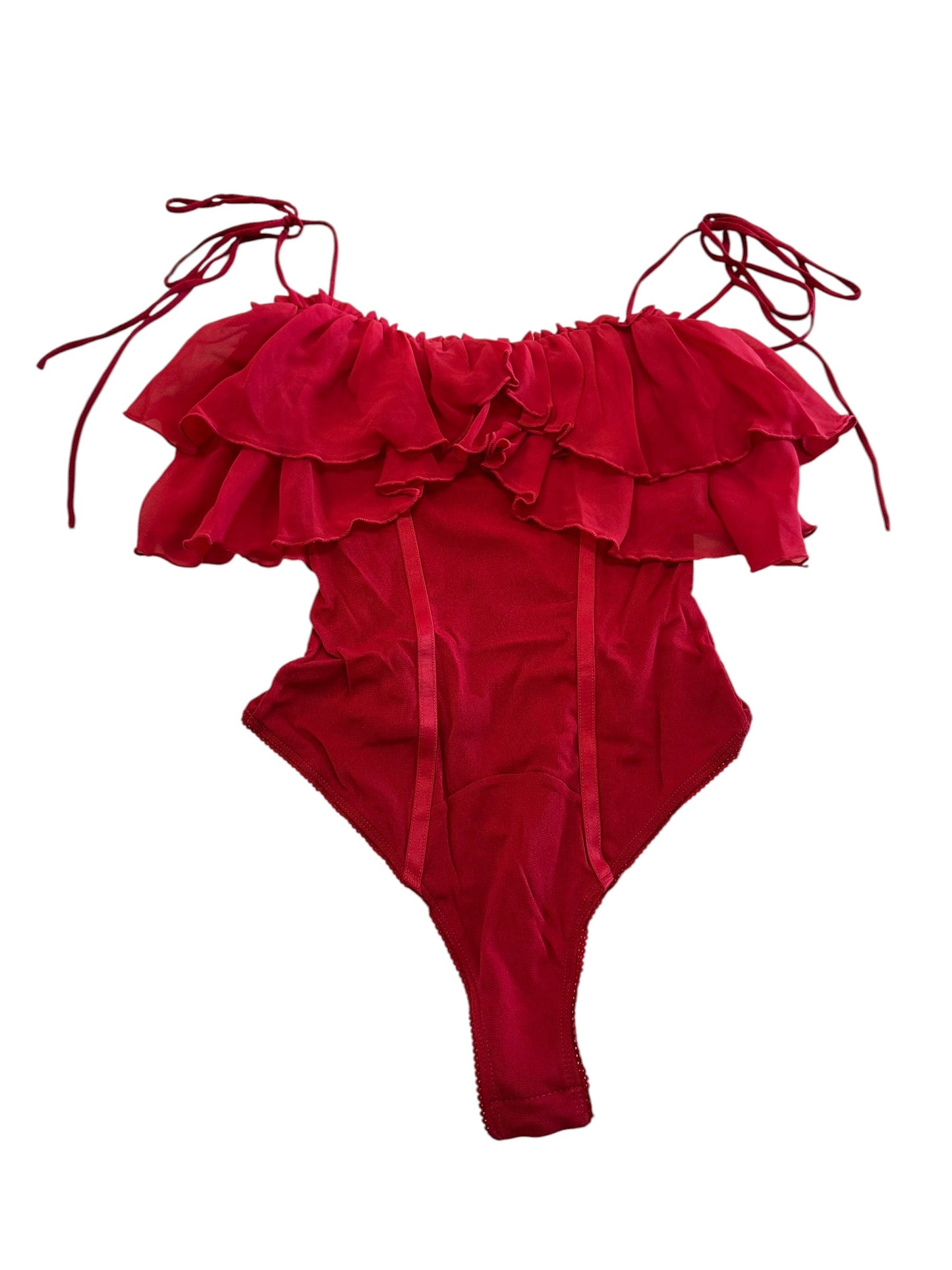 Bodysuit By Free People In Red, Size:Xs