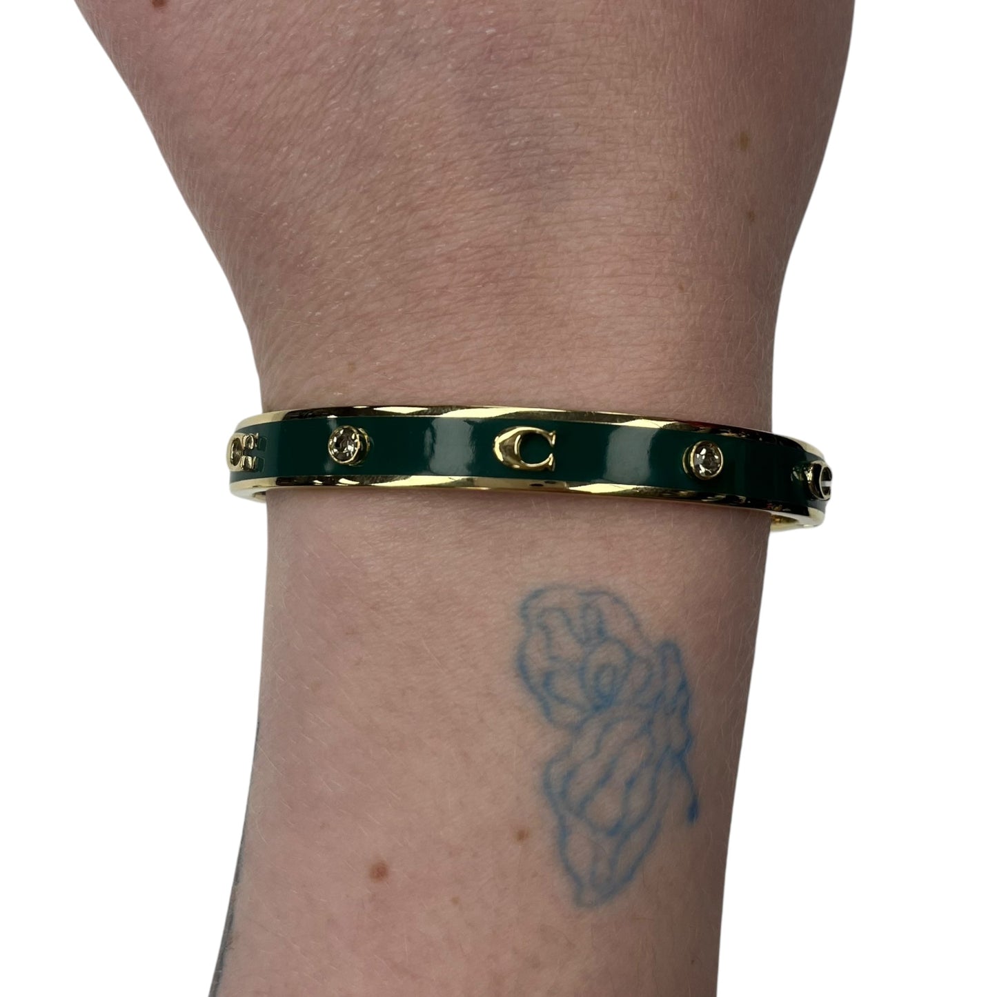 Bracelet Designer By Coach In Gold & Green