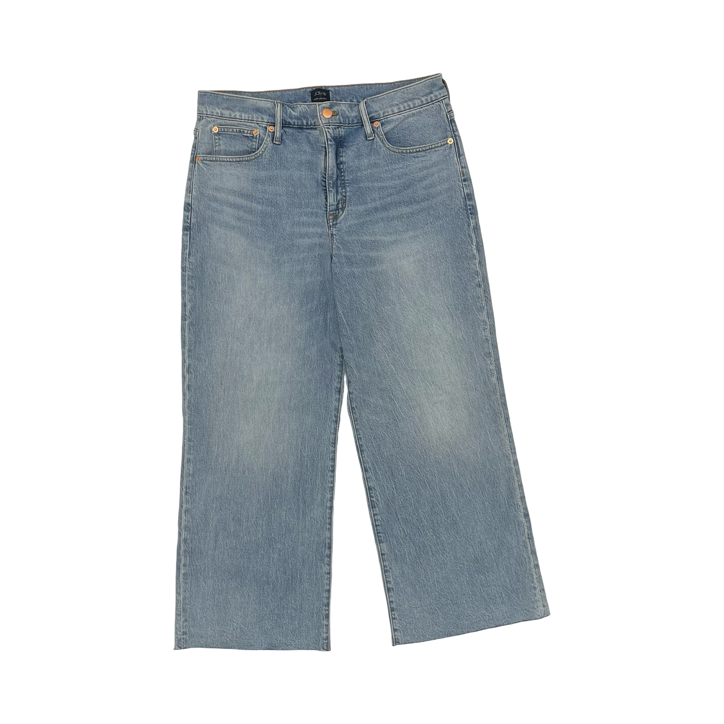 Jeans Wide Leg By J. Crew In Blue Denim, Size:12