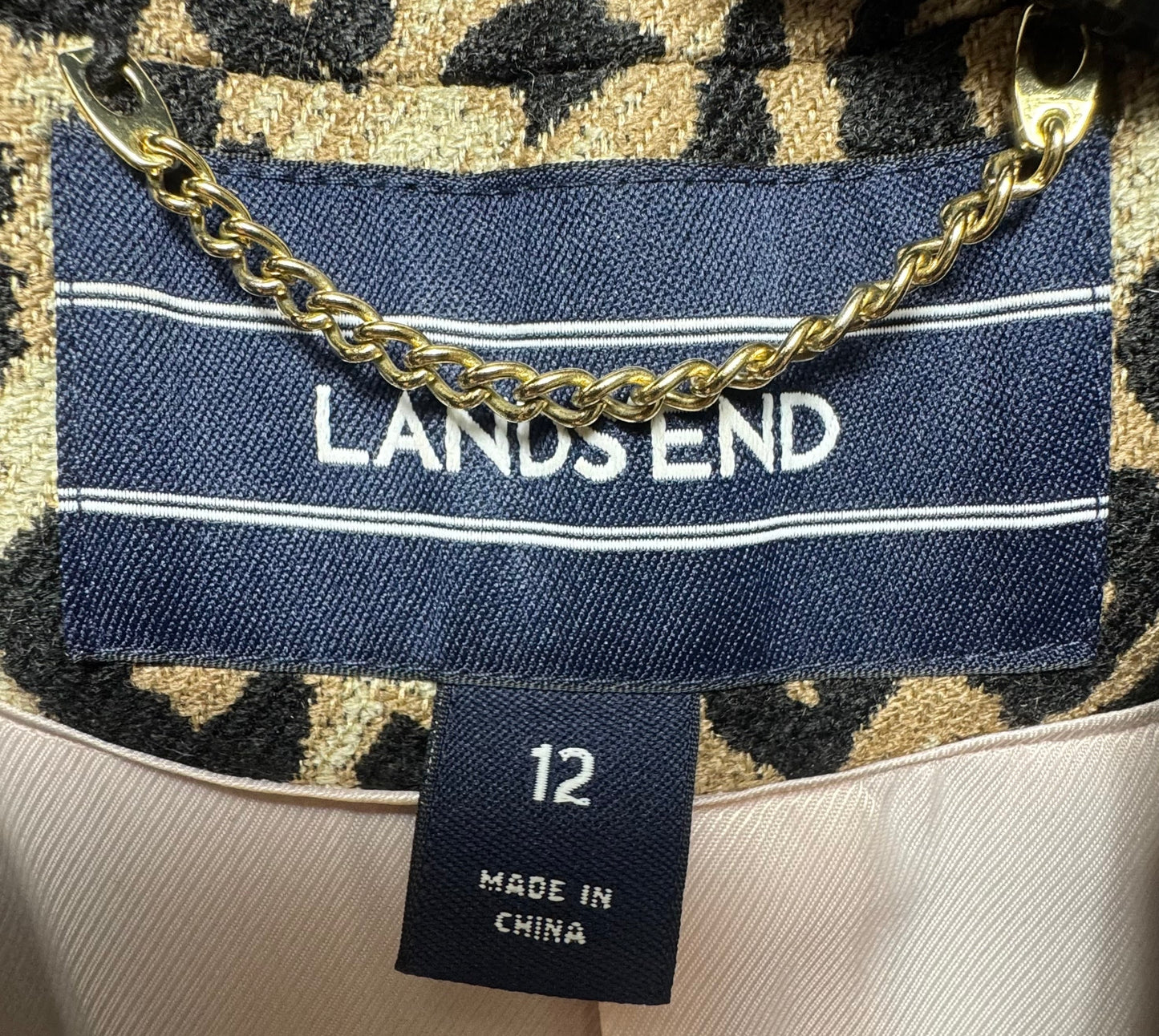 Coat Other By Lands End In Animal Print, Size: 12