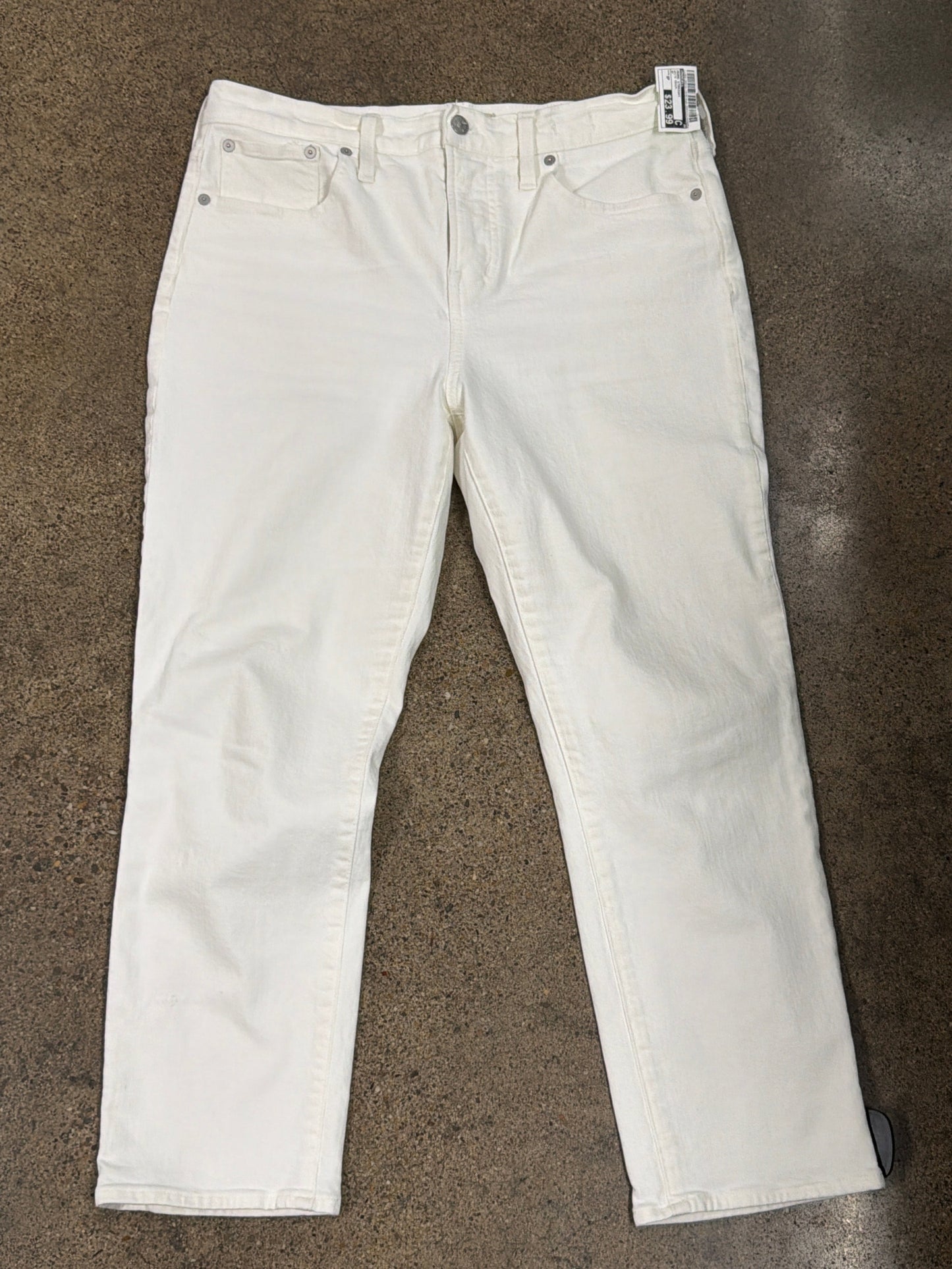 Jeans Straight By Madewell In White Denim, Size:8P
